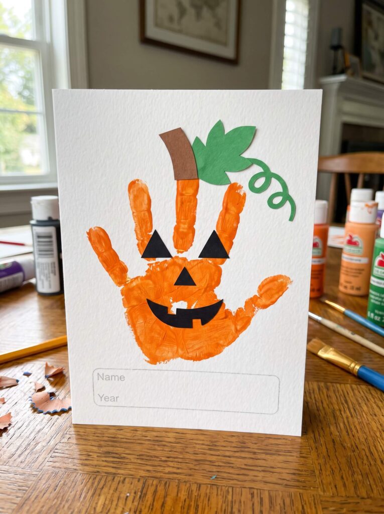 Handprint Pumpkin Keepsake