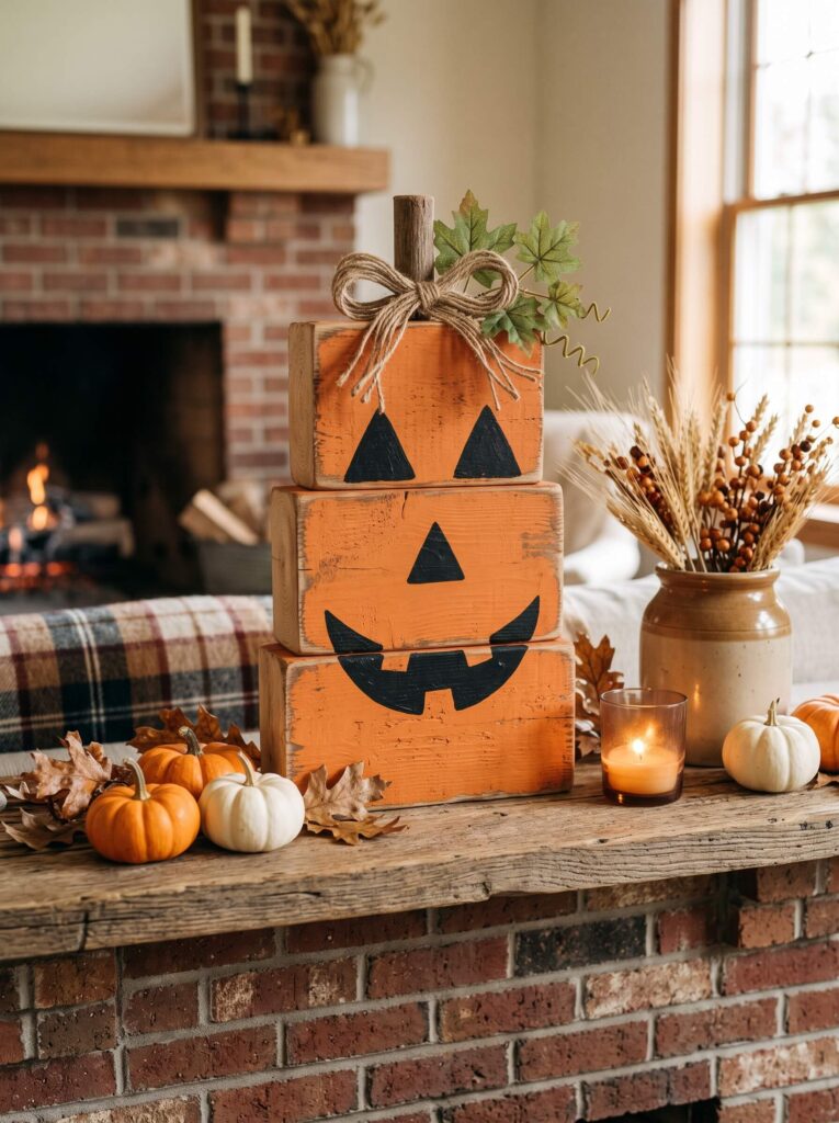 Wood Block Pumpkin