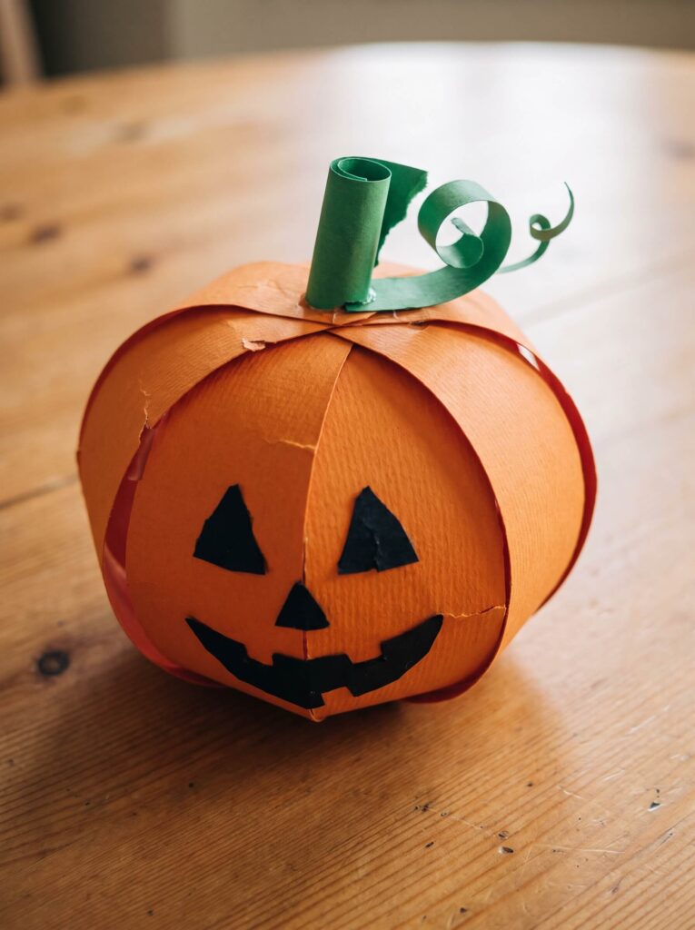 Folded Paper Jack-o'-lantern
