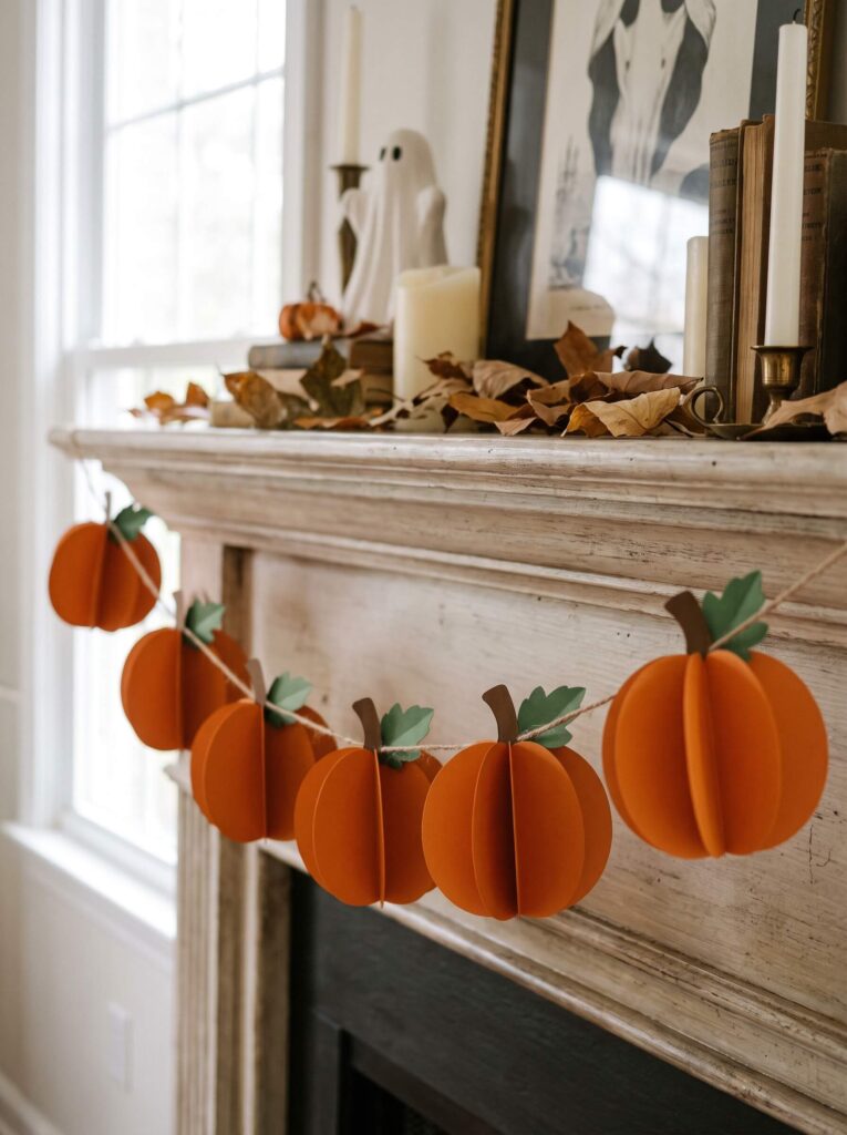 Paper Pumpkin Garland