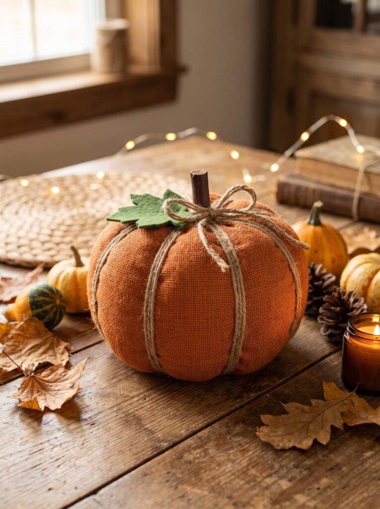 Twine Wrapped Pumpkin