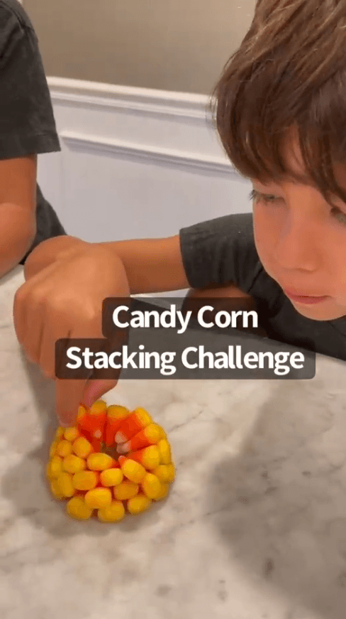 Candy Corn Chopstick Challenge
