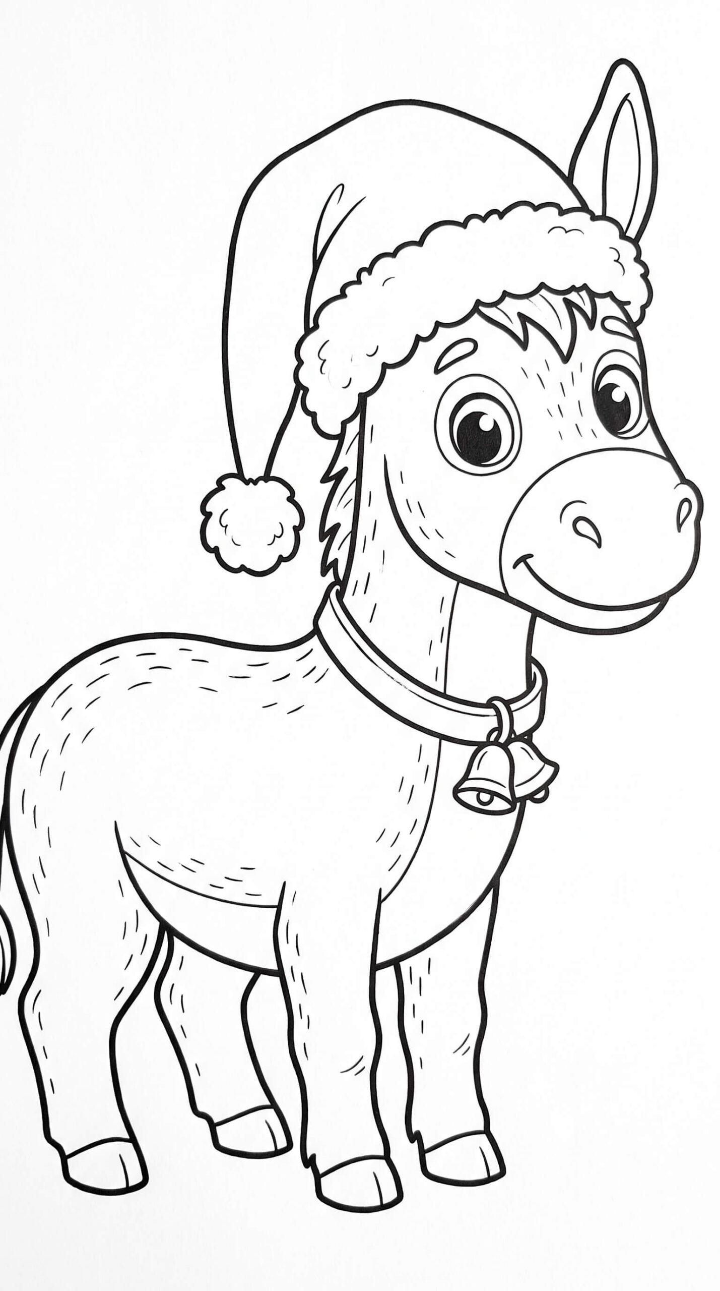 10 Christmas Donkey Coloring Pages for Kids (Nativity Scenes and Festive Designs You Can Cut Out)