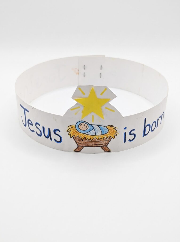 "Jesus is born" Nativity Hat