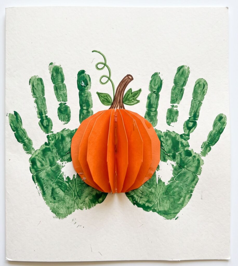 Pumpkin Handprint Greeting