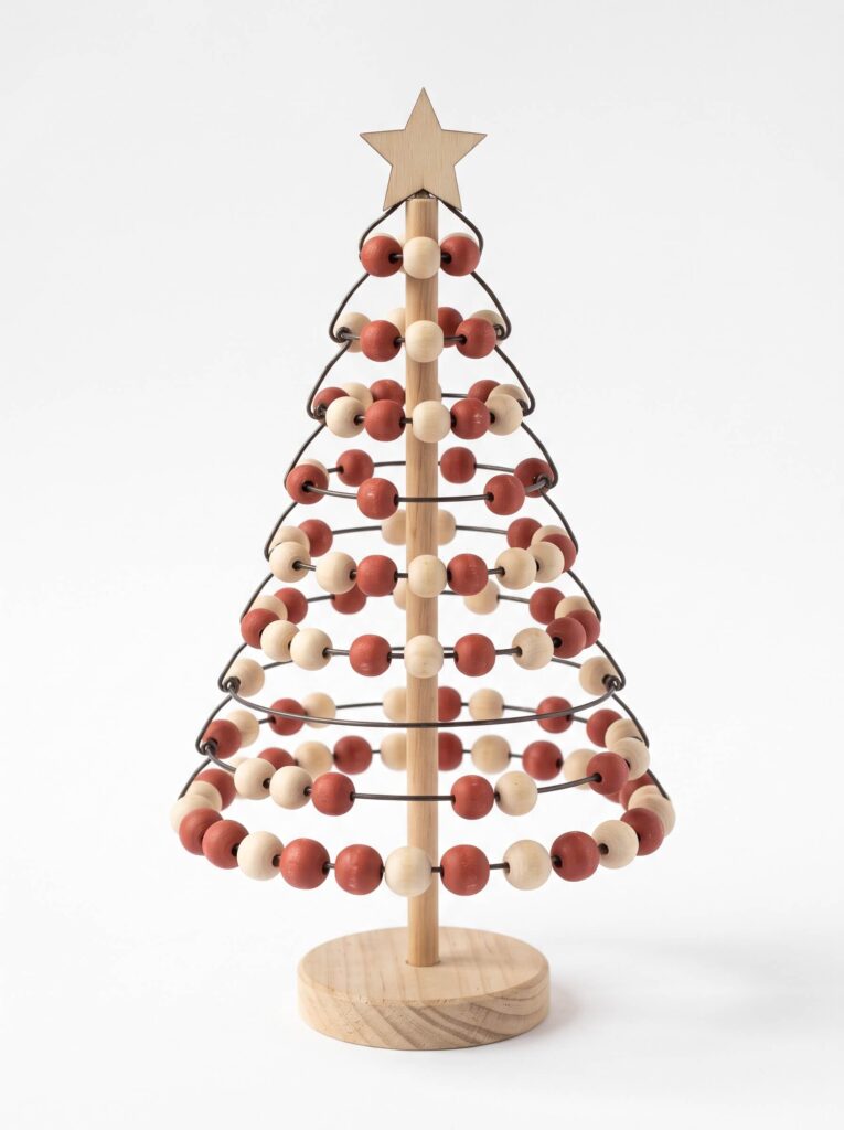 Beaded Christmas Tree Tabletop Decor