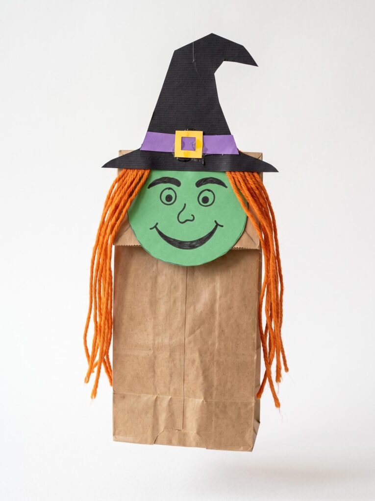 Friendly Witch Paper Bag Puppet