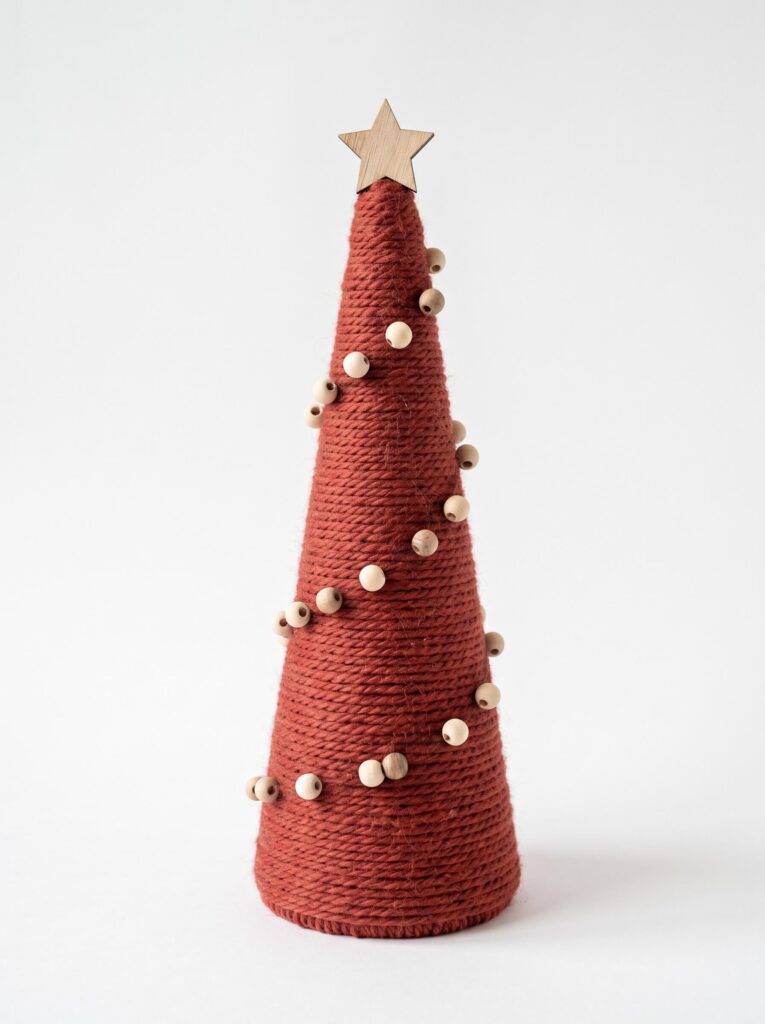 Red Yarn Cone Tree