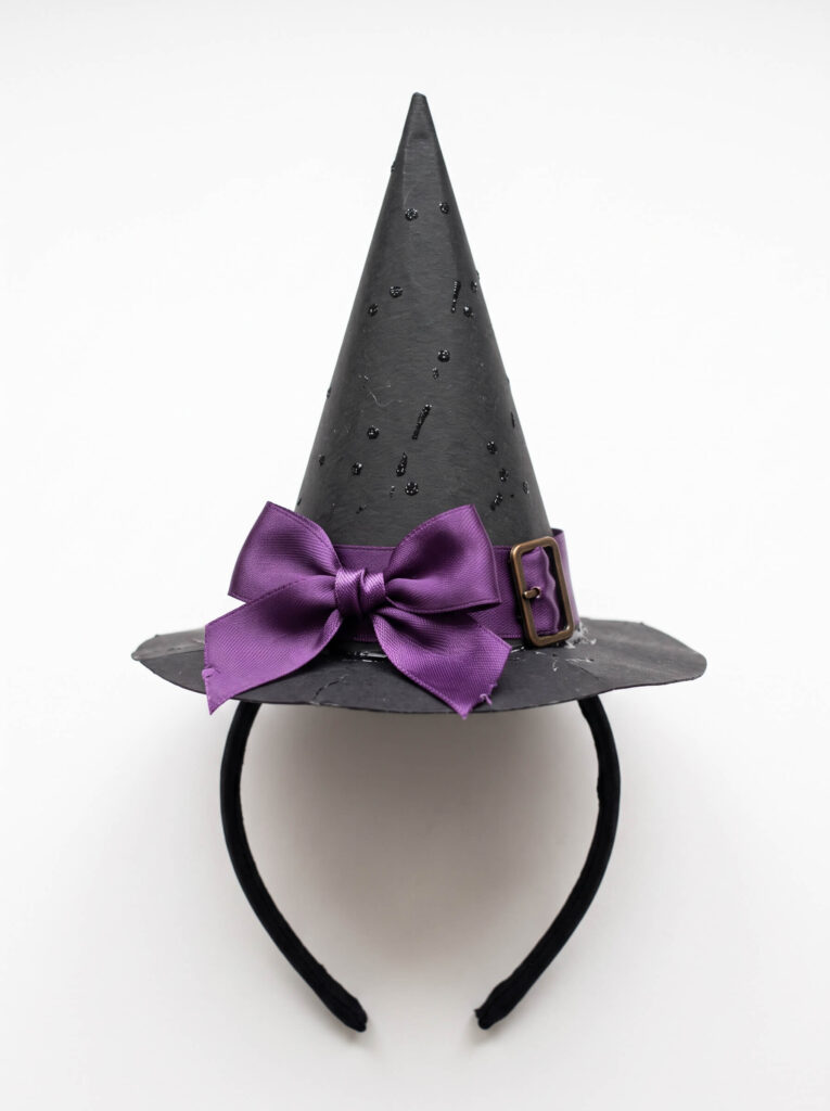 Purple Bow Witch Hat Headband