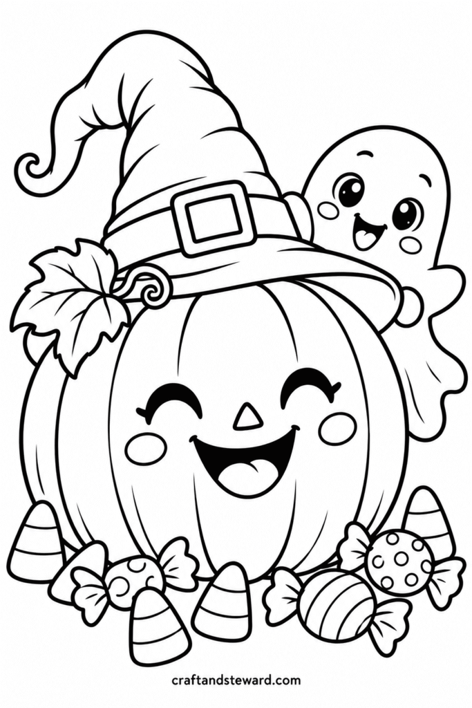 Witchy Pumpkin With a Peekaboo Ghost